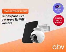 EZVIZ CS-EB8, SP 4G 3MP Günəş paneli və batareya ilə WiFi kamera