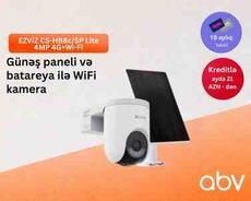 Günəş panelli və batareyalı WiFi kamera EZVIZ CS-HB8c, SP Lite 4MP 4G+Wi-Fi