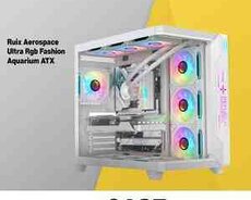 Gaming Case Ruix Aerospace Aquarium ATX White