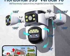 Simsiz 4G sim kartlı PTZ 3 kamera 360 12MP, 4K