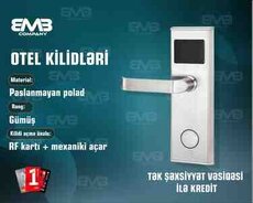 Otel Qapı Kilidi 2036E-S  RFID Kartlı Smart Hotel Door Lock (Paslanmayan Polad, Gümüş)