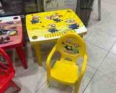 Uşaq masa və oturacaqları