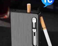 Siqaret qabı və alışqan