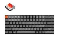 Simsiz oyun klaviaturası Keychron K3 Max Gateron White Backlight Red Switch (K3M-A1Z-AZ)