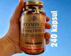 Solgar Vitamin D3 5000 IU (125 mcg) 240 kapsul