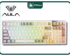AULA F98 Brown,Pink, Orange 3 IN 1 Hot-Swappable RGB Gasket Mechanical keyboard