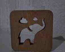 3D LED Taxta Lampası