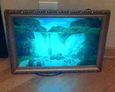 LED işıqlı dekorativ şəlalə tablosu