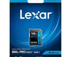 Yaddaş kartı Lexar 128GB High-Performance 800x PRO UHS-I SDXC Memory Card (BLUE Series)