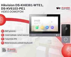 Tam video domofon dəsti Hikvision DS-KV6103-PE1 + DS-KH8381-WTE1
