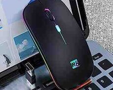 Enerjiyığan işıqlı naqilsiz siçan RGB R8 A6 Wi-Fi (Rechargable wireless mouse)