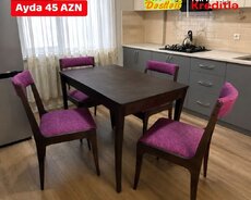 Mətbəx stol stul dəsti Mini Qutaro Kreditlə