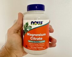 Now Foods Magnesium Citrate 120 Kapsul -Amerika maqnezyum