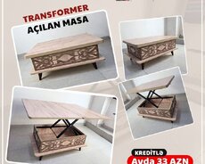 Açılan jurnal masası Transformer Kreditlə