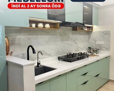 Akril Mdfmətbəx mebeli Kreditlə