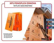 İstilik izolyasiya XPS Penoplex Osnova 30 mm 580x1180 mm (14 plitə)