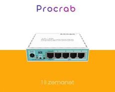 Modem Mikrotik RB750GR3 wired router Gigabit Ethernet Turquoise, White