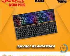 İşıqlı klaviatura Jedel K500+ (Led Keyboard)