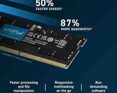 Operativ yaddaş Crucial 16GB DDR5 SODIMM 4800MHz