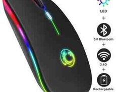 Simsiz bluetooth RGB işıqlı səssiz kompüter siçanı