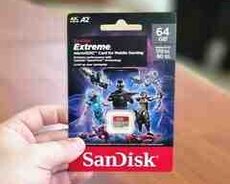 Sandisk Extreme Mikro Sd kart Klass10 Yaddaş Kartı 64 Gb