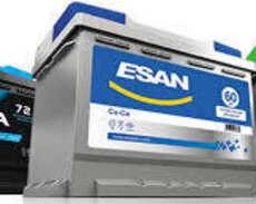 esan 12 v 60 ah akkumulyator