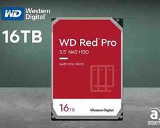 Western Digital 16TB WD Red Pro NAS Internal Hard Drive HDD - 7200 RPM, SATA 6 Gbs, CMR, 256 MB