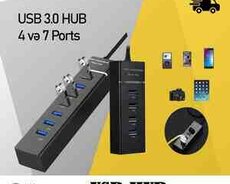USB 3.0 4 və 7 ports Hub