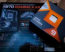 AMD Ryzen 9 7900X3D +Gigabyte X670 Gaming AX