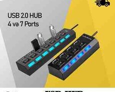 USB HUB 2.0 4 və 7 ports
