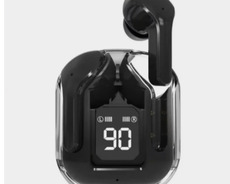Kablosuz Bluetooth Kulaklık Bt30 Dijital Ekranlı Şeffaf Kula