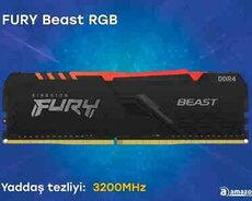 FURY Beast RGB 16GB 3200MHz DDR4 CL16 DIMM 1Gx8 FURY Beast RGB