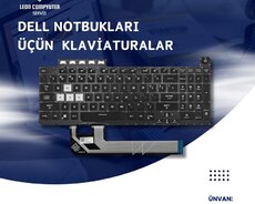 Noutbuk klaviaturası "Dell" modelləri üçün